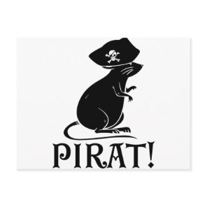 Pirate Rat | Pirate House Rat Rodent Gift Postcard