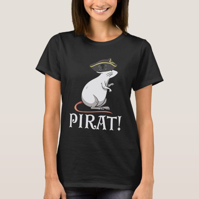 Pirate Rat | Pirate House Rat Rodent Gift T-Shirt (Front)