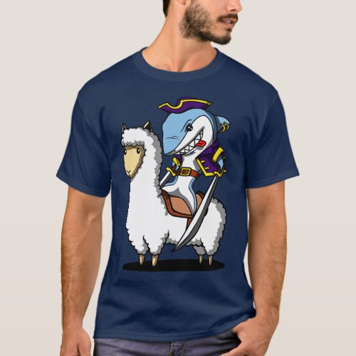 Pirate Riding Llama T_Shirt