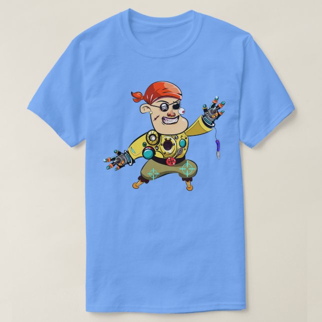 Pirate Robot T-Shirt (Design Front)