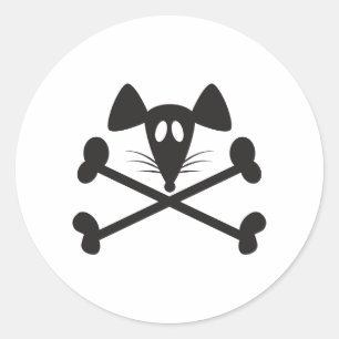 Pirate Rodent Classic Round Sticker