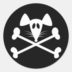 Pirate Rodent Classic Round Sticker