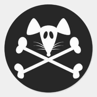 Pirate Rodent  Classic Round Sticker