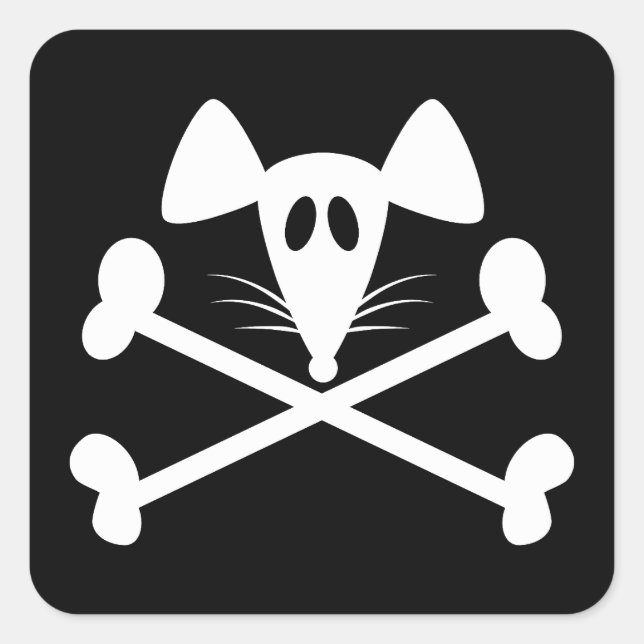 Pirate Rodent  Square Sticker (Front)