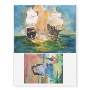 Pirate Romance Love Ships Maureen Girard Temporary Tattoos