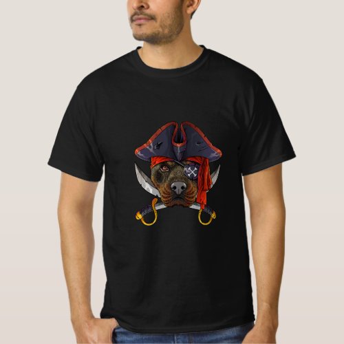 pirate rottweiler jolly roger halloween costume  T_Shirt