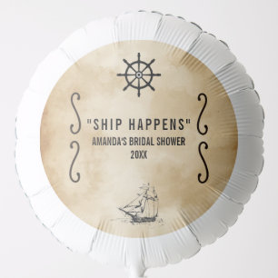 Pirate Rustic Ship Theme Bridal Shower Balloon