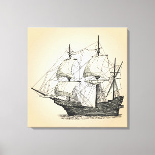 Pirate Sailing Ship Canvas Print