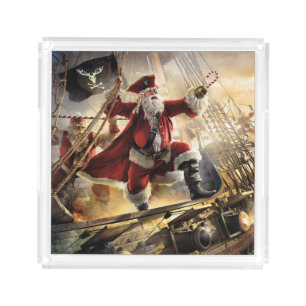 Pirate Santa Acrylic Tray