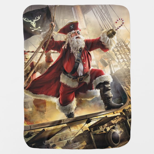 Pirate Santa Baby Blanket (Front)