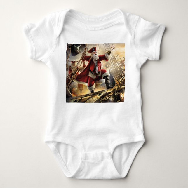 Pirate Santa Baby Bodysuit (Front)
