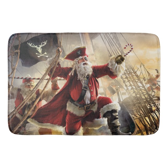 Pirate Santa Bath Mat (Front)