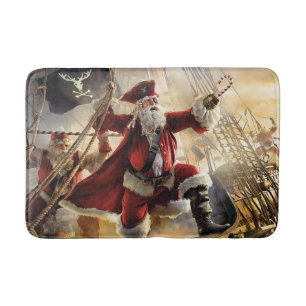 Pirate Santa Bath Mat