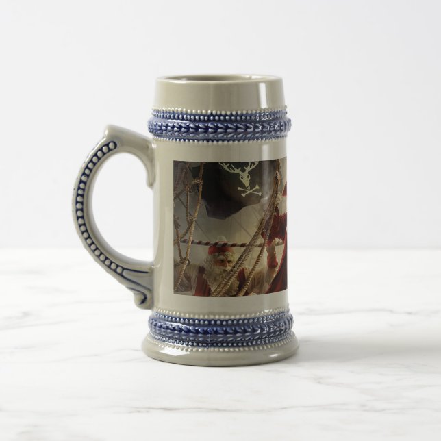 Pirate Santa Beer Stein (Left)
