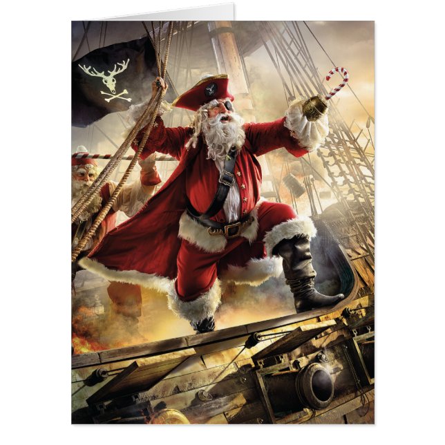 Pirate Santa Card (Front)