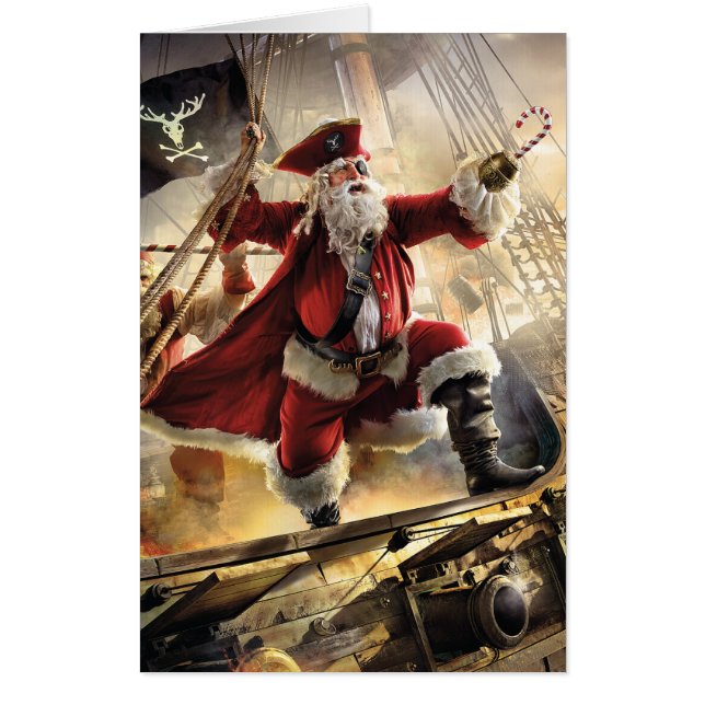 Pirate Santa Card (Front)