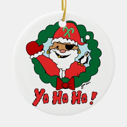 Pirate Santa Christmas Tree Ornament | Zazzle