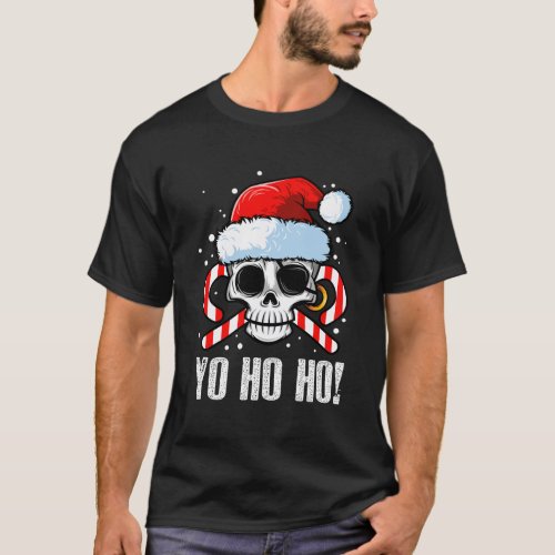 Pirate Santa Christmas Yo Ho Ho Xmas Funny Boys Me T_Shirt