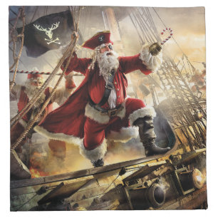 Pirate Santa Cloth Napkin