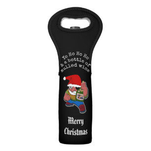 Pirate Santa Funny Mulled Wine Christmas Wine Bag