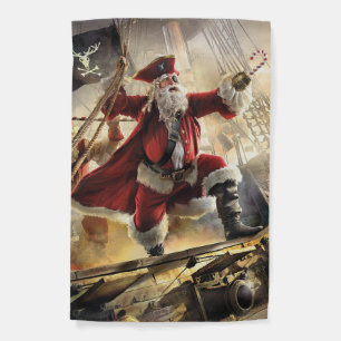 Pirate Santa Garden Flag