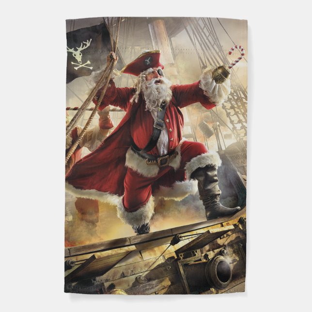 Pirate Santa Garden Flag (Front)