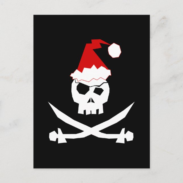 Pirate Santa Holiday Postcard (Front)