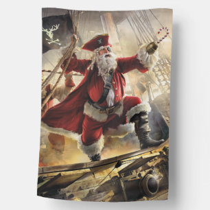 Pirate Santa House Flag