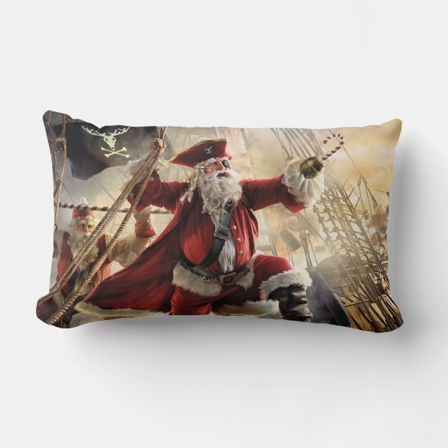 Pirate Santa Lumbar Pillow (Front)