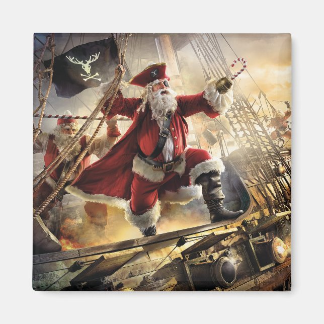 Pirate Santa Magnet (Front)