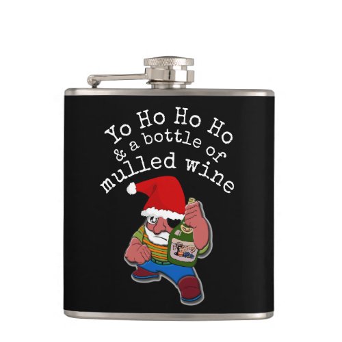 Pirate Santa Mulled Wine Christmas Flask