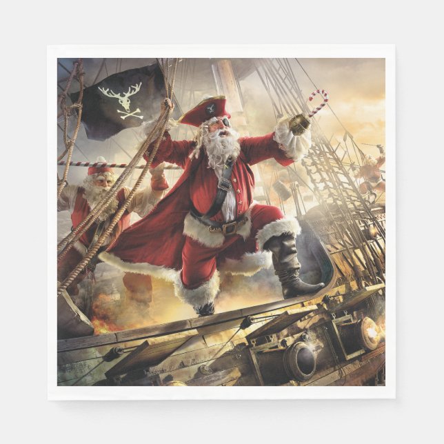 Pirate Santa Napkins (Front)