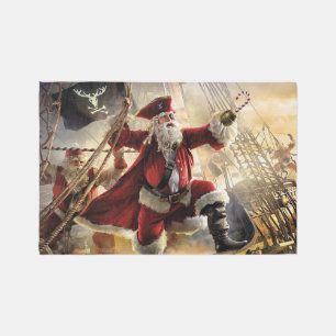 Pirate Santa Outdoor Rug