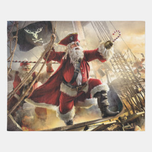 Pirate Santa Outdoor Rug