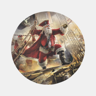 Pirate Santa Outdoor Rug