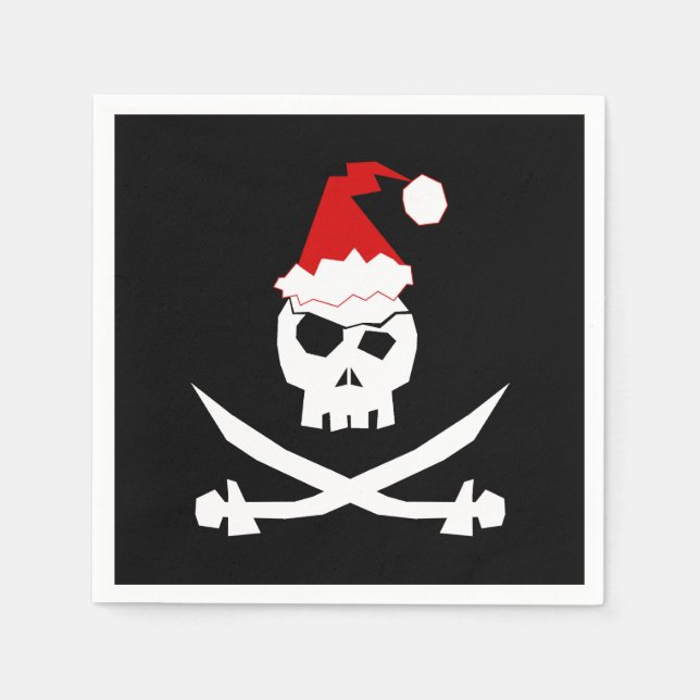 Pirate Santa Paper Napkins (Front)