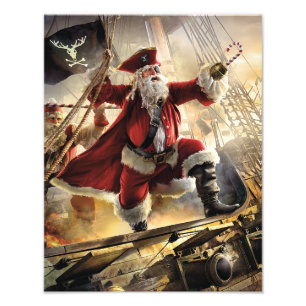Pirate Santa Photo Print