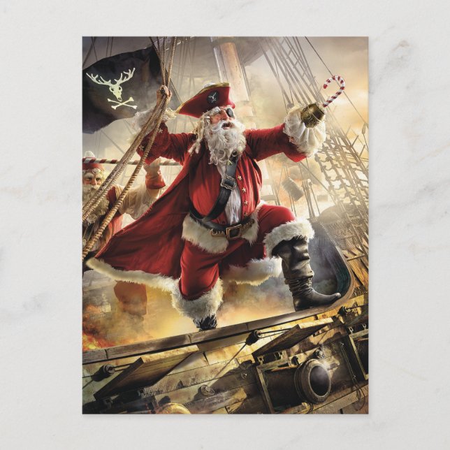 Pirate Santa Postcard (Front)