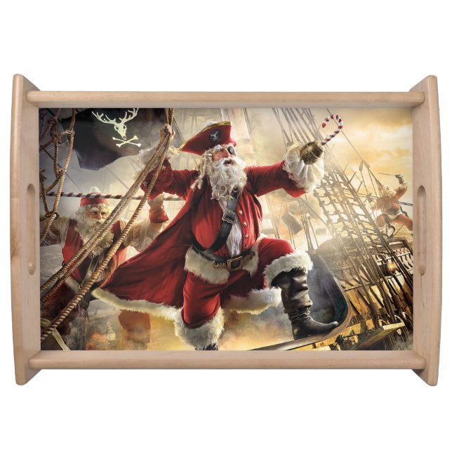 Pirate Santa Serving Tray (Front)