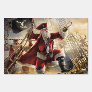 Pirate Santa Sign