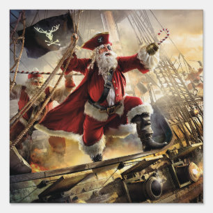 Pirate Santa Sign