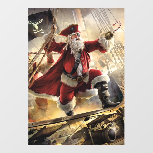 Pirate Santa Wall Decal (Front)