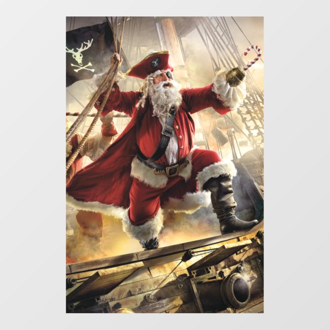 Pirate Santa Wall Decal (Front)