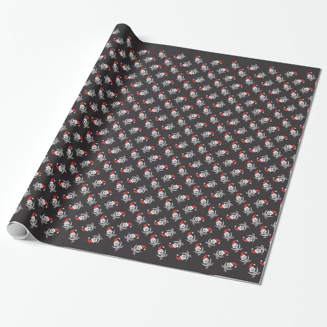 Pirate Santa Wrapping Paper (Unrolled)