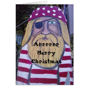PIRATE SAYS ARRRRRRRRRRR MERRY CHRISTMAS CARDS