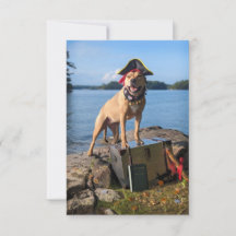 Pirate Sea Dog costume book Funny Dog Photo Card
