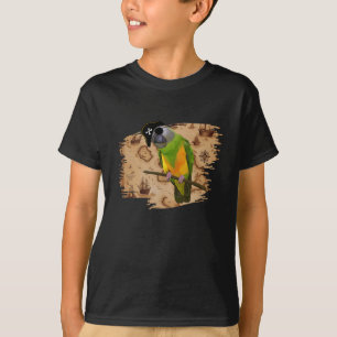 Pirate Senegal Parrot Treasure Map T-Shirt