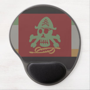 PIRATE SEVEN SKULL BY MASANSER PIXELAT GEL MOUSE PAD