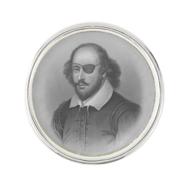 Pirate Shakespeare Lapel Pin (Front)