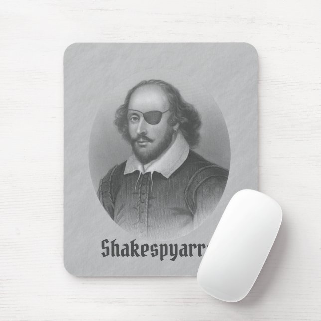 Pirate Shakespeare Mouse Pad (With Mouse)